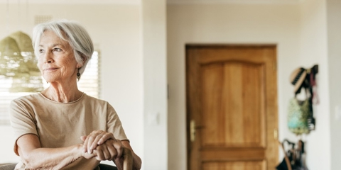 Elderly woman at home