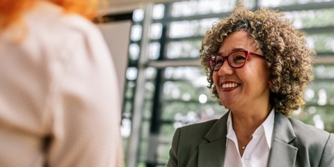 Woman meeting real estate attorney