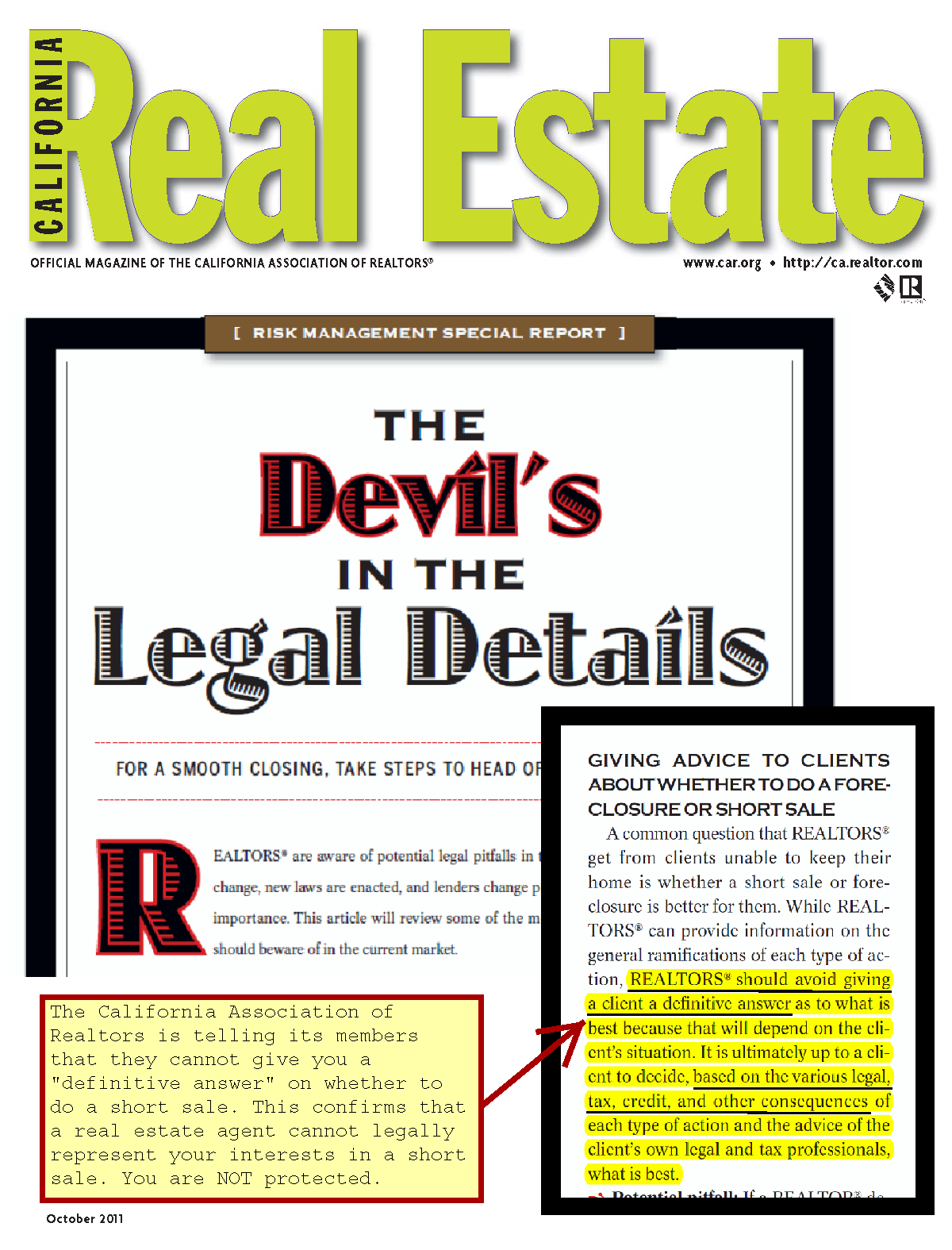 California Real Estate - The Devil's in the Legal Details