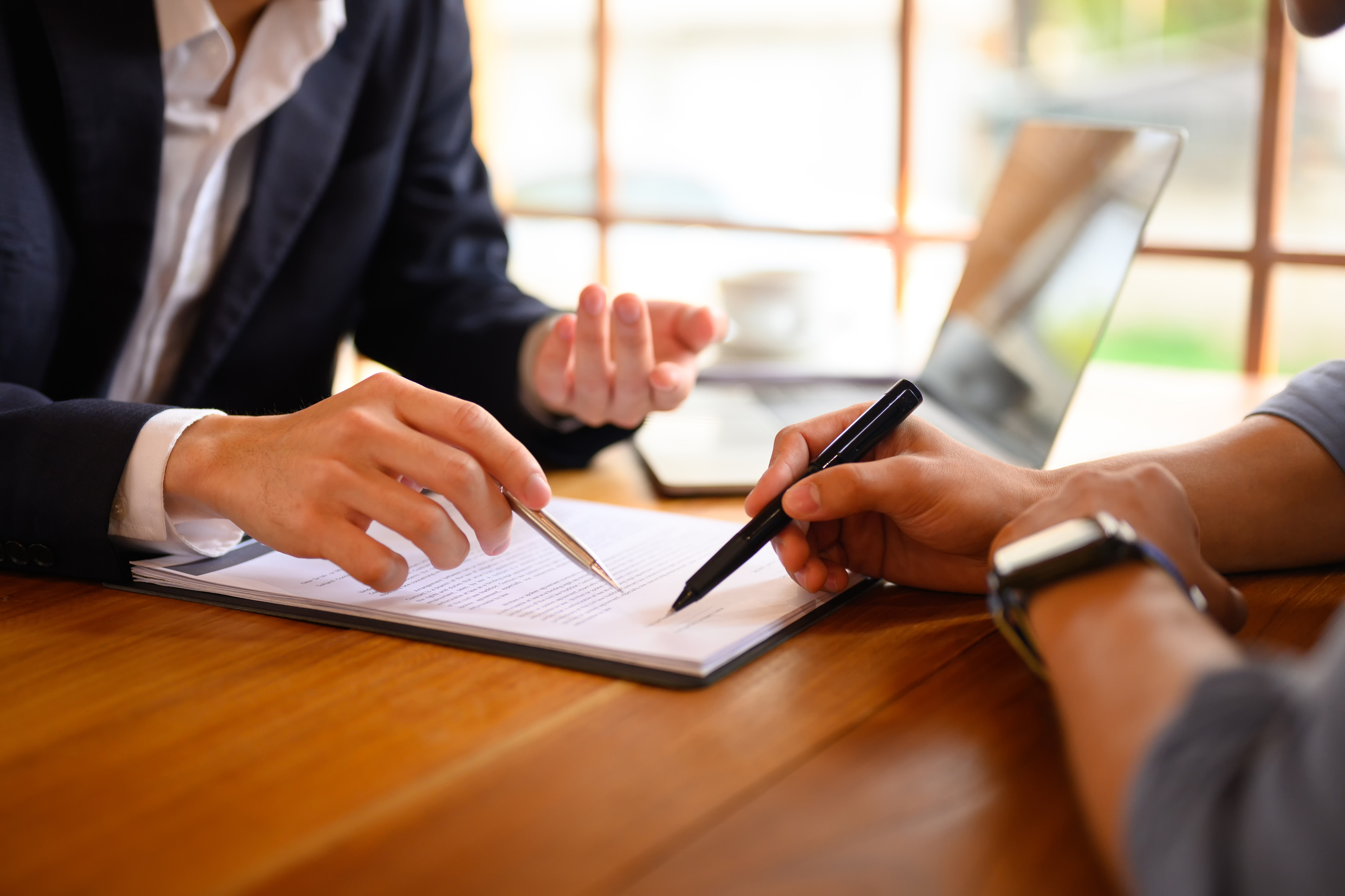 Signing a contract