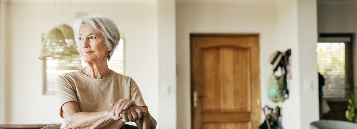 Elderly woman at home